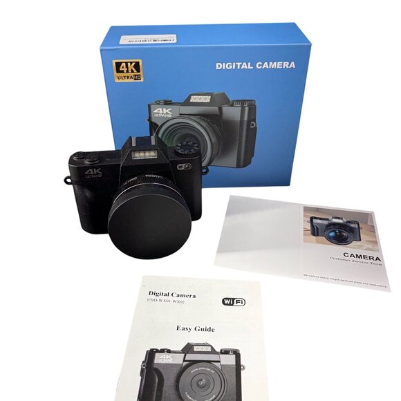 4K Ultra HD Digital Camera With WiFi 16X Zoom Lens UHD-WX01-WX02 For Photography - Picture 1 of 10